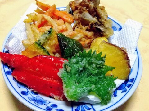【彩り美しい野菜の天ぷら】